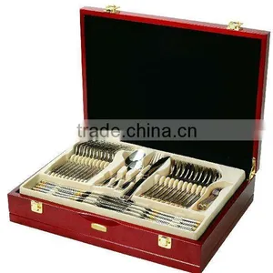 72 Pcs Tableware/flatware Set/cutlery Set With Wooden Box thumbnail-1
