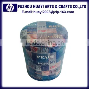 2016 the Flag Design Storage Ottoman Bar Stool For Wholesale thumbnail-3