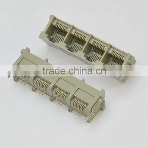 RJ45 Top Entry 1*4 Port PCB Socket/Connector thumbnail-1