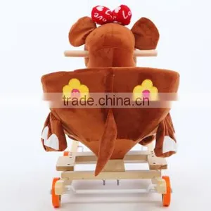 Variety of Cartoon Music Animal Rocking Horse,wood Toy Horse With Pedal thumbnail-4