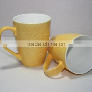 Normal Shape Yellow Colour 13 oz Ceramic Coffee Mug thumbnail-2