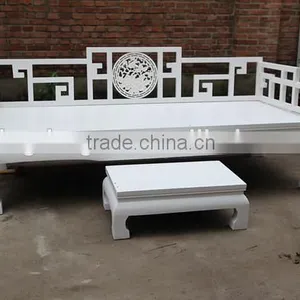 Hot Sale Antique Solid Wood Bedroom Furniture, Wood Bedroom Bed thumbnail-1