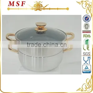 20cm Aluminum Optima Steamer With Golden Handle & Marble Coating thumbnail-1