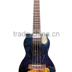 Best Brand Halloween Style Art Uklele Basswood Guitar Good Gifts For Student thumbnail-3