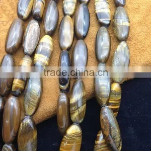 NO PS!!Factory Price Natural Stone Marquise Shape Yellow Tiger Eye Stone Beads thumbnail-1