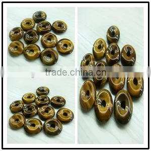 Natural Tiger Eye Stone Donut for Wholesale thumbnail-1