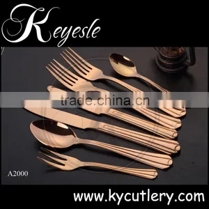 Rose Gold Cutlery,gold Plated Flatware,flatware Set thumbnail-1