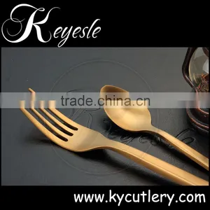 Gold Colored Flatware,gold Cutlery Set,Champagne Gold Plated Flatware thumbnail-4