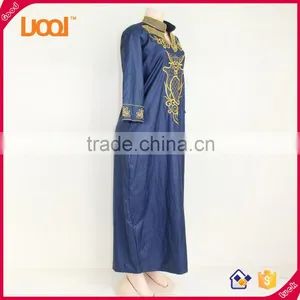 Casual Emboridered Lady Summer Indian Designs Long Sleeve Maxi Dress for Women thumbnail-2