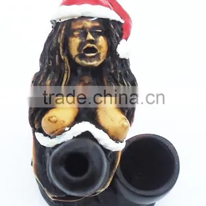 Figurine Shaped Hand Crafted Smoking Pipes - Christmas Girl thumbnail-6