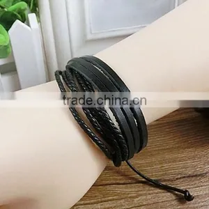 Leather Wrap Bracelet Braided Leather Bracelet Teen Leather Bracelet thumbnail-4