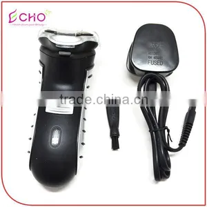 Electric Rechargeable Black Rotary Men's Shaver With Triple Head thumbnail-2