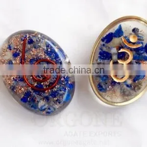 Orgone Sanskrit Brow Chakra Oval | Orgone Energy-Orgonite Sanskrit Brow Chakra Cabachons | Orgone Agate Export thumbnail-1
