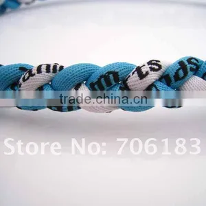 Triple Braided Cheap Sports Custom Titanium Sports Mesh Necklace thumbnail-6