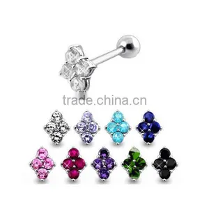 316L Surgical Steel Ear Cartilage Helix Tragus Piercing thumbnail-1