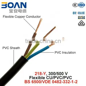 218-Y Electric Wire 300V Flexible Cu/PVC/PVC Cable BS EN 50525-2-11 thumbnail-1