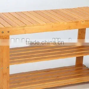 Solid Bamboo Shoe Rack Changing Chair thumbnail-1