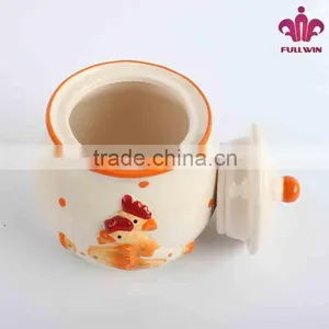 Ceramic Sugar Container With Rooster Design thumbnail-3