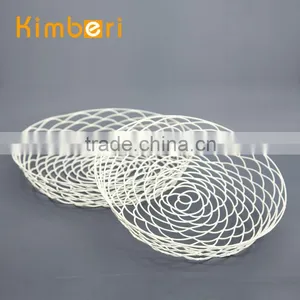 Morden Design Wholesale White Latest Metal Fruit Basket With Net Cover Quality Choice thumbnail-1