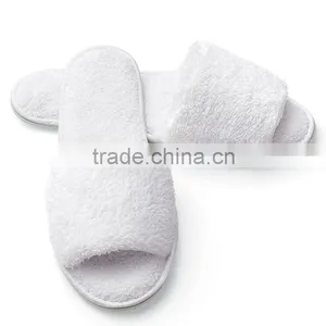 Open Toe Terry Slippers/ Spa Slippers/white Slippers for Hotel thumbnail-1