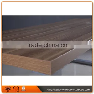 Long Narrow Stainless Steel Feet With Wooden Dining Table thumbnail-3