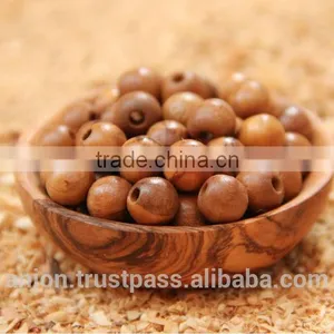 Olive Wood Round Beads 10 mm thumbnail-3