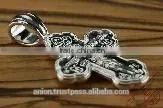 Silver 925 Cross Crucifix. Burnished Silver. Jerusalem Jewelry. thumbnail-4