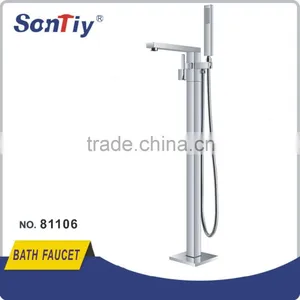 Hot Sale Floor Standing Bathtub Waterfall Faucet With Hand Shower and Hose thumbnail-4