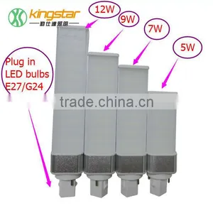 NEW Design G24 LED LAMPS Round&Square 5W/7W/9W/12W G23/G24/E27 LED Plug-in Light G24 Led Bulbs G24 LED Lamp Replacement thumbnail-1