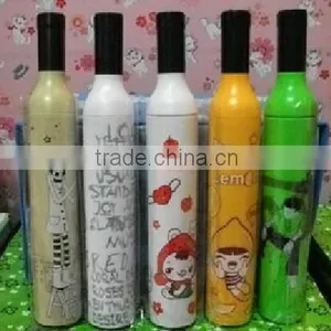 New Product Logo Printed Triple- Folding Promotion Wine Bottle Umbrella thumbnail-4