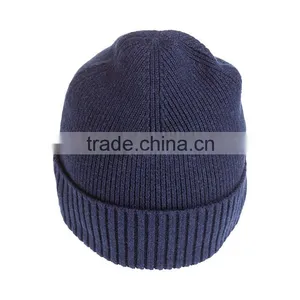 China Factory Hot Sale Fashion Cheap Winter Acrylic Custom Knit Hat thumbnail-4