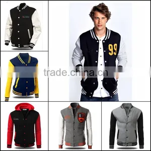 Custom Bomber Style Blue Varsity Jacket thumbnail-2