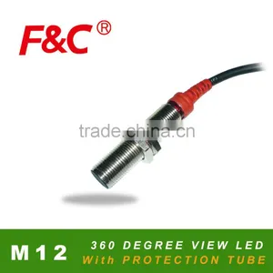 F3C Series M12 Inductive Sensors, Cylinder Shape Inductance Sensor, PNP/NPN, Flush/Non-flush thumbnail-1