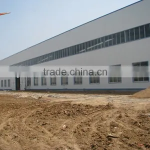 Prefabricated Welded H Steel and PPGI Tile Workshop thumbnail-3