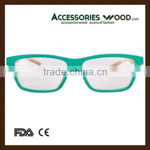 Green Wood Frame Optical Eyeglasses Student Fashional Reading Glasses thumbnail-1