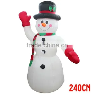 Commercial Plaza 2.4m Large Inflatable Snowman Xmas Decoration thumbnail-1