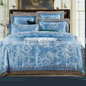 Good Quality Polycotton Jacquard Home Textile Bedding Sets,blue Comforter thumbnail-1