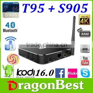 Best Price Newest Chipset S905 T95 With KODI 16.0 Metal Shell Streaming Media Player S905 Smart TV Box T95 thumbnail-1