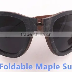 Foldable Wood Sunglasses thumbnail-3