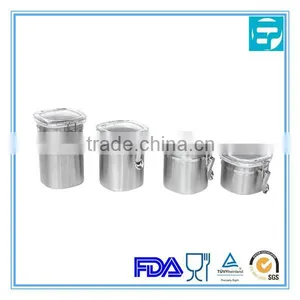 Square Stainless Steel Canisters thumbnail-1
