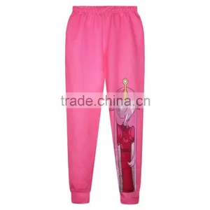 Hot Sale Plus Size Women Sweatpants 3D Print Pink Cartoon Pants N18-15 thumbnail-1