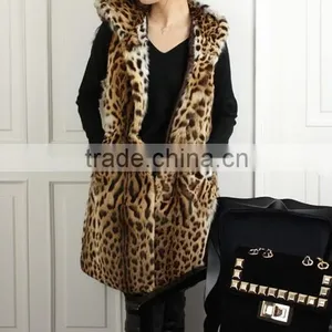 2015 New Arrival Rex Rabbit Fur Long Vest for Women RV12 thumbnail-5