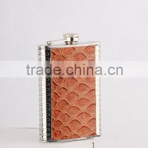 Deluxe Stainless Steel /leather Hip Flask/flagon.wine Pot/bottle Steel thumbnail-1