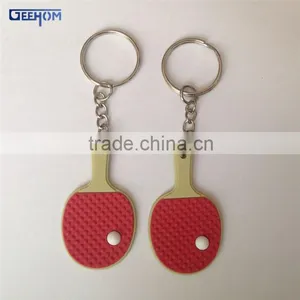 Table Tennis Bats Shaped Rubber Keychain thumbnail-1