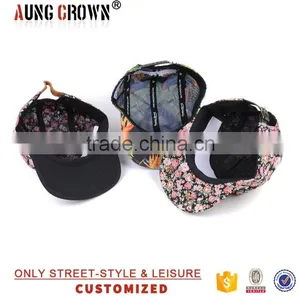 Design Your Own Floral 5 Panel Hat Cap thumbnail-5