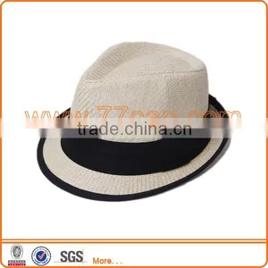 Hot Selling White Fedora Hat for Kids With Ribbon thumbnail-1
