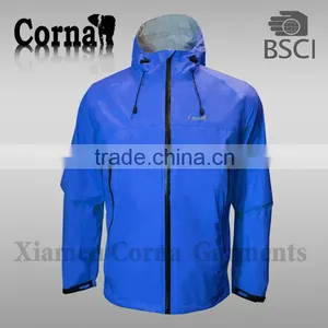 Men's Blue Nylon 3 Layer Windbreaker Jacket thumbnail-1