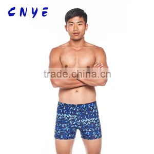 CNYE Waterproof Quick Dry Blue Polyester Sexy Men Swim Trunks Mens Swimwear thumbnail-1