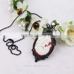 Fashion Jewelry Necklace Steampunk Necklace Classical Silhouette Cameo Pendant 2015 New Party Dress Made in China Yiwu thumbnail-1