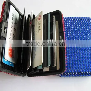 Fashion Design Plastic Credit Card Holder Full With Rhinestone thumbnail-1